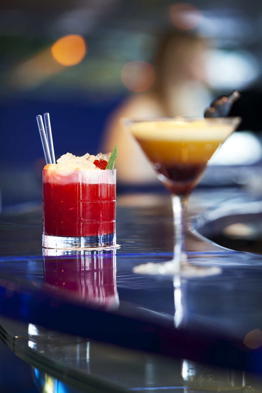 KBAH-Glasbaren-drink Närbild på drink i glasbaren