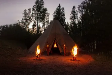 Dinner at the Wilderness Camp