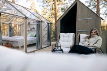 Trädhus av glas i Safariparken 30kvm