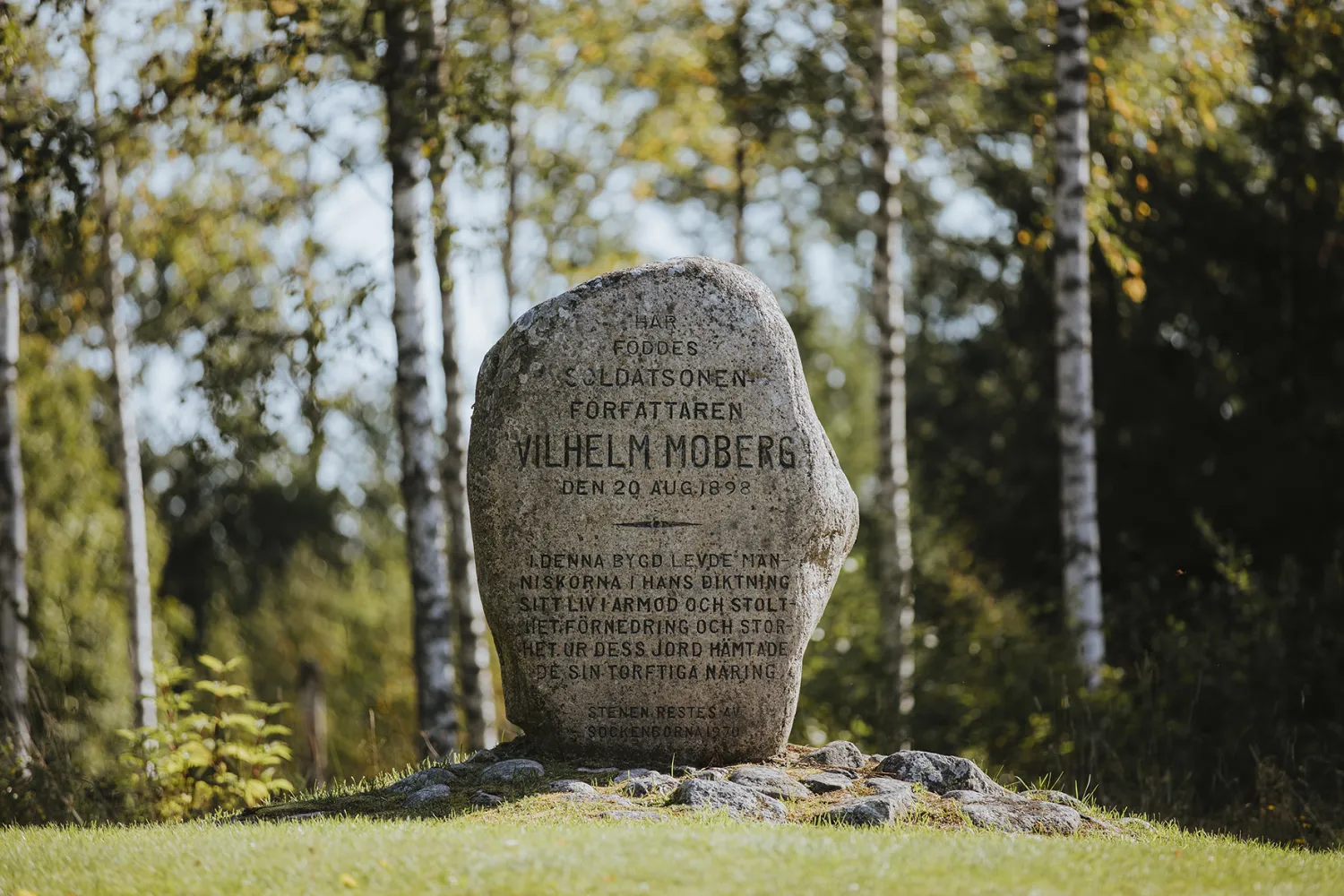 Minnessten för Wilhelm Moberg