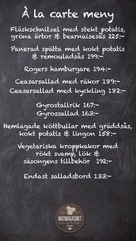 a´la carte meny