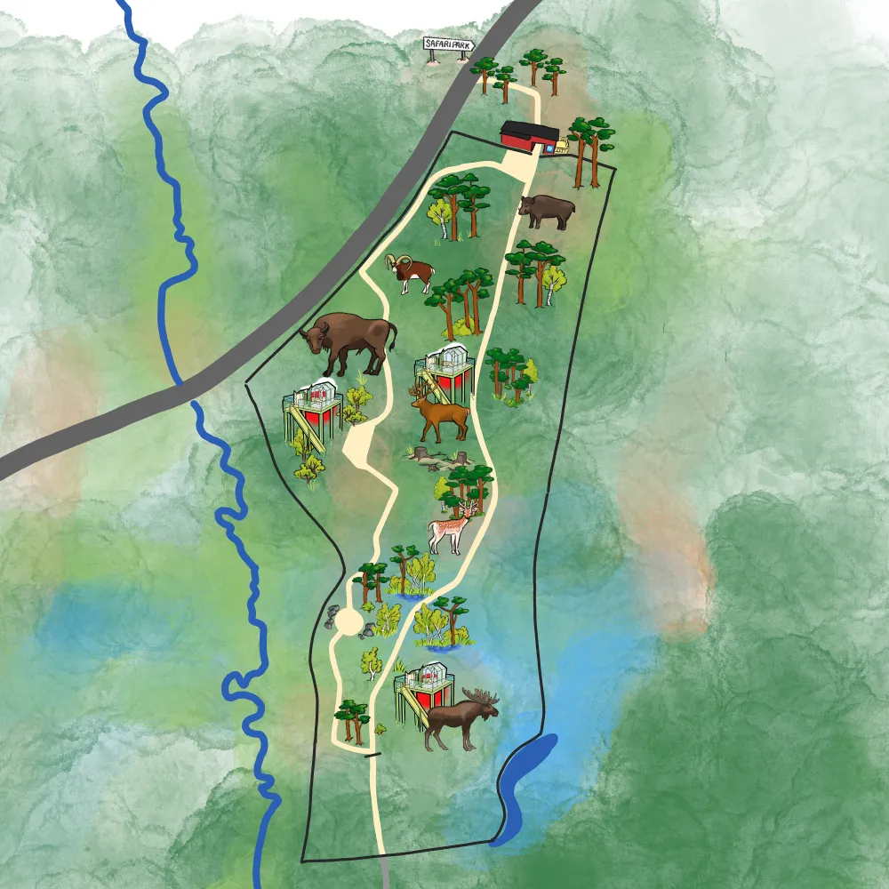 karta över Safariparken